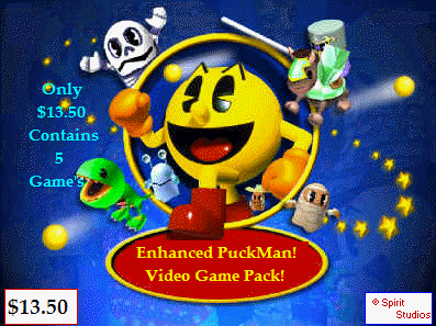 Click Here to Buy The Enhanced PuckMan Video Game Pack!